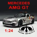 Машинка Mercedes AMG GT Safety Car F1. Металлическая модель автомобиля Мерседес АМГ 20см. серебро. Инерционная игрушка машина GT63 1:24