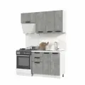 Кухонный гарнитур, без столешницы, Кухня Пасаденна 160см Белый / Ателье светлое