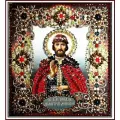 Набор для вышивания Образа в каменьях #77-и-33 Святой Дмитрий, Вышивка бисером, 14.5 x 16.5 см