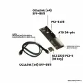 Плата расширения (райзер) M.2 2230 M-key на PCI-E х16 с интерфейсным кабелем Oculink (x4) SFF-8611 to SFF-8611, доп. питание ATX 24 pin, черный, NFHK N-8611S/N-P114-A