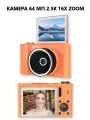 Портативная цифровая камера W&O, 64Мп, 3 экран, встроенная память 12Гб, USB 2.0