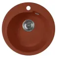 Мойка для кухни AquaGranitEx красный марс M-45 круглая/334