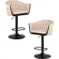 Набор 2 шт. Стул барный DOBRIN LEON, LM-9690, бежевая ткань (LAR 275-1)