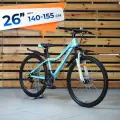 Велосипед детский 26 Aria Queen MS263DW рама 14, аквамарин, на рост 140-155 см, 8-12 лет, горный городской скоростной, подростковый для девочки, в коробке