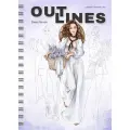 Альбом для творчества/Скетчбук с шаблонами фигур и контурами для раскрашивания OUTLINES Summer Time