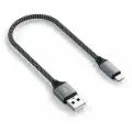 Кабель Satechi USB-A - Lightning, длина 0.25 м, 1 шт., серый космос