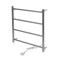 Электрический полотенцесушитель Классика с греющим кабелем Матовый RAL 9005 400x600 Кнопка + Пластик