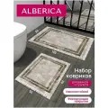 Комплект ковриков ALBERICA, для ванной/туалета, быстросохнущие, противоскользящие