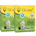 VAN CAT CLINIC ULTRA SENSITIVE наполнитель комкующийся для туалета кошек с антибактериальным эффектом коробка (5,1 + 5,1 кг)