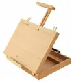 Этюдник-мольберт из бука настольный с ящиком, 38х28х55см, высота холста до 45см, BRAUBERG, 192250