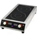 Плита индукционная профессиональная INDOKOR IN7000D двухконфорочная настольная, 7кВт, стеклокерамика