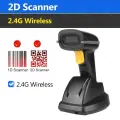 2D Bluetooth беспроводной сканер штрих-кода 1D QR USB зарядка база портативный штрих-код читатель сканер автоматическое зондирование быстрый точный, 2D 2.4G