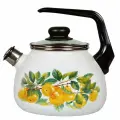 Чайник СтальЭмаль Грушевый сад 3л эмалированный, со свистком
