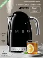 Электрический чайник с регулировкой температуры Smeg KLF04, объем 1.7 л, нержавеющая сталь, цвет черный
