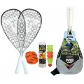 Набор для игры кроссминтон, Speedbadminton Set Speed 7700 LED отTalbot Torro , графит-композит, серебристый