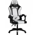 Кресло компьютерное игровое URZUS Raptor White экокожа черный, белый (UR-7351123)