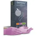 Перчатки смотровые Benovy нитрил, 50 пар, размер: S, цвет: розовый, 1 уп.