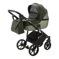 Коляска универсальная Adamex Bibione TIP 3 в 1, BI-PS90 - зеленая, зеленая перламутр кожа