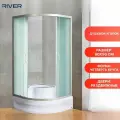 Душевой уголок River Don XL 90x90 MT 10000011744 профиль Матовый хром стекло матовое с поддоном стекло матовое, профиль серебристый, универсальная