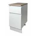 Кухонный модуль, шкаф напольный с ящиком и столешницей Vikna 40х85х56, белый LIVA