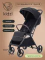 Коляска прогулочная детская Kidzi Breezy, складная, c дождевиком и москитной сеткой, черный