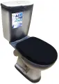 Унитаз-компакт напольный с бачком Rosa Уют Вн УнкЧ02 черный с сиденьем каскадный смыв