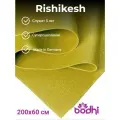 Коврик для йоги фитнеса Rishikesh Ришикеш, желтый, 200 х 60 х 0,45 см, прочный и нескользящий из Германии, Bodhi Бодхи