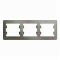 Рамка 3-ая, горизонтальная Glossa Schneider Electric, Платина (комплект из 3 шт)