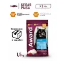Сухой корм AWARD Sterilized для взрослых стерилизованных кошек с белой рыбой с добавлением семян льна, клюквы и цикория 1,5кг