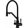 Смеситель Raglo R81.62.06 для кухни, с подключением к фильтру, съёмный гибкий излив, с магнитным фиксатором, черный
