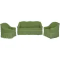 Комплект чехлов на трехместный диван и два кресла, цвет Зеленый светлый