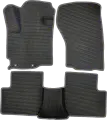 Коврики ЕВА для Mitsubishi Outlander XL (2006-2012) / Митсубиши Аутлендер ХЛ / Черные соты / Темно-серый кант / комплект 5 шт.