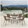 Комплект плетеной мебели Афина T282ANT/Y137C-W56 Light Brown 4Pcs 5708802001