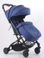 Коляска прогулочная складная для путешествий Tommy Trip синяя
