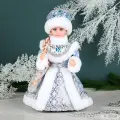 Новогоднее украшение Снегурочка под елку 30 см музыкальная