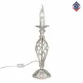 Настольная лампа свеча большая под абажур ковка хрусталь S5091-1