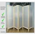 Ширма белая 5 створок, ширина 260 см высота 180 см, складная