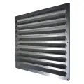 Решетка вентиляционная 500х500мм с наружними жалюзями из нержавеющей стали