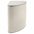 Корзина для белья угловая Geralis NRWH-U Ромб белая, кант хром