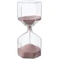 Часы  настольные ИКЕА ТИЛЛСЮН прозрачное стекло/светло-розовый 0.3 кг 16 см 7 см светлый 1
