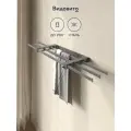 Сушилка настенная для белья Видовито 55(100)x25x4, раскладная, телескопическая, серая, 3 положения