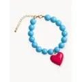 Бусы для собак и кошек с кулоном сердце 22см-30см CHUGI