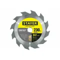 STAYER CONSTRUCT 230 x 30/20мм 24Т, диск пильный по дереву, технический рез