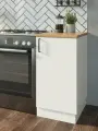 Кухонный гарнитур VITAMIN модульный шкаф напольный однодверный с полкой, ЛДСП. Цвет Белый, ширина 40 см.