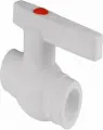 Кран шаровой 50 Optima металл. шар полипропиленовый PPR белый | код VALF 10145050 | VALFEX (10шт. в упак.)