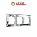 Рамка из стекла на 3 поста Werkel Diamant W0031220 зеркальный
