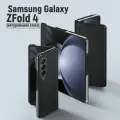 Чехол-книжка S&T StatusBlack подходит для Samsung Galaxy Z Fold 4 отделка черная кожа и замша, с визитницей, магнитное закрытие, с подножкой, статусный подарок для мужа отца сына матери сестры мамы