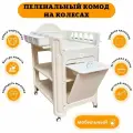 Детский пеленальный комод на колесах Floopsi. Пеленальный столик для новорожденных