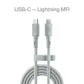 Кабель COMMO Range USB Type-C - Lightning MFI, 2.2м, Светлый серо-зелёный