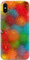 Силиконовый чехол на Apple iPhone Xs / X / Эпл Айфон Икс / Икс Эс с рисунком Капли и разноцветные шары